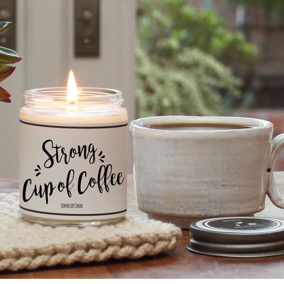 coffee candle coffee gift guide